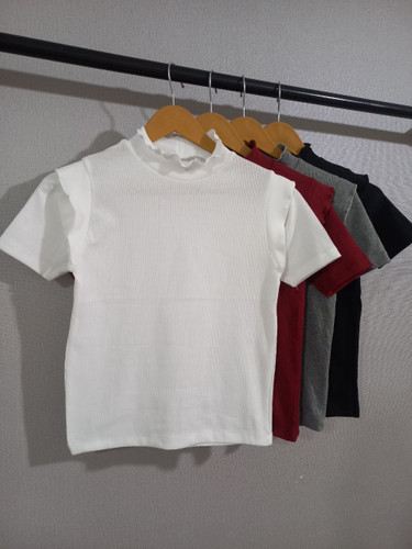 کراپ تیشرتی یقه دار